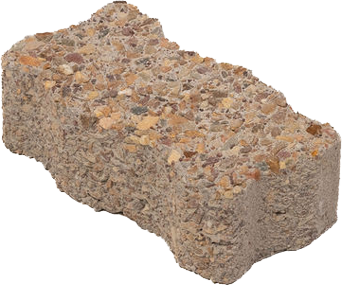 70mm Interlock Coarse Exposed (Brownstone, )